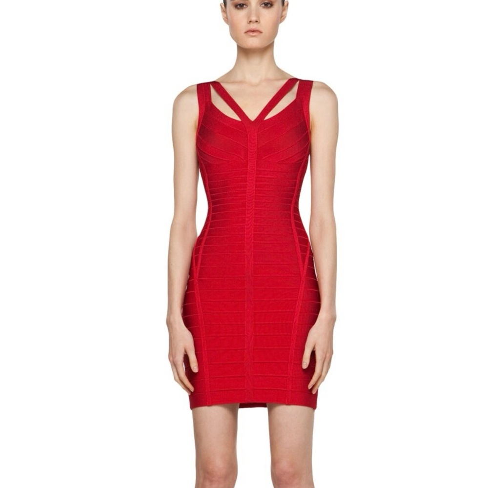 Sexy Red Herve Leger Dress